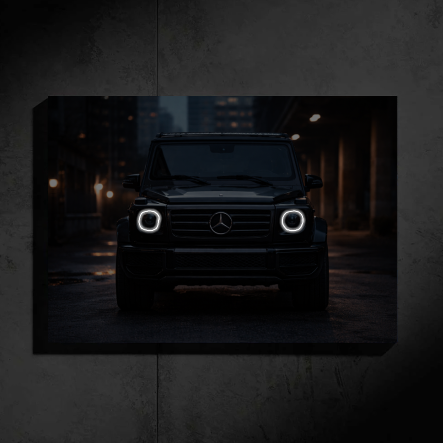 Mercedes G Class LED Car Wall Art — Ready-Made Design (Black)