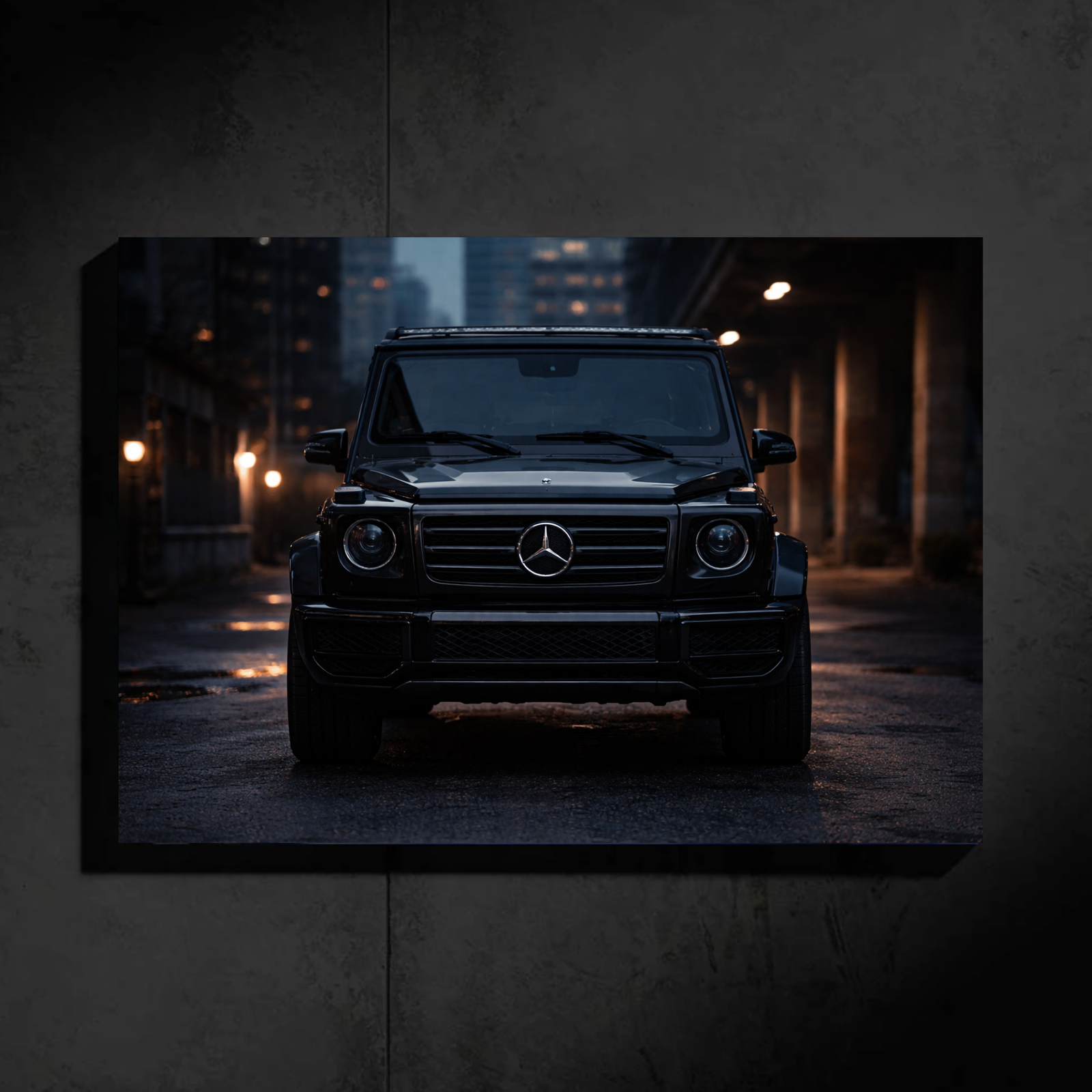 Mercedes G Class LED Car Wall Art — Ready-Made Design (Black)