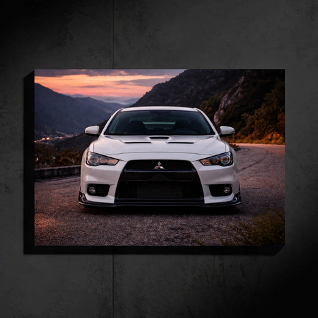 Mitsubishi Lancer LED Car Wall Art — Ready-Made Design