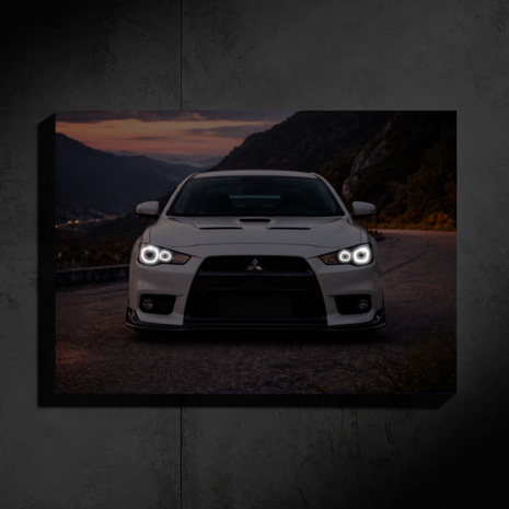 Mitsubishi Lancer LED Car Wall Art — Ready-Made Design