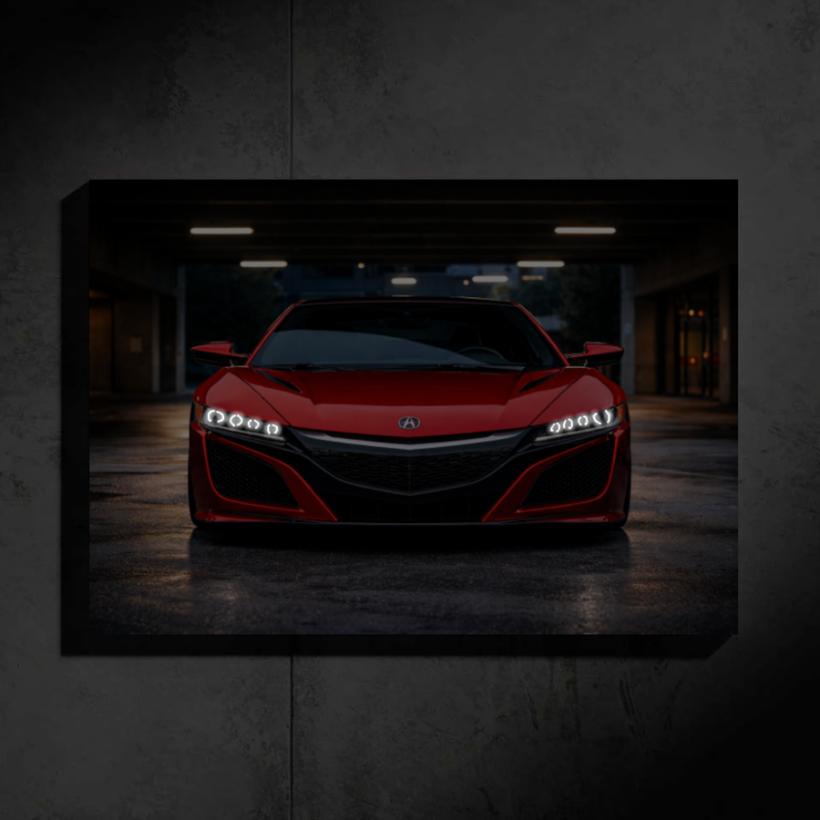 Honda NSX LED Car Wall Art — Ready-Made Design (Red)