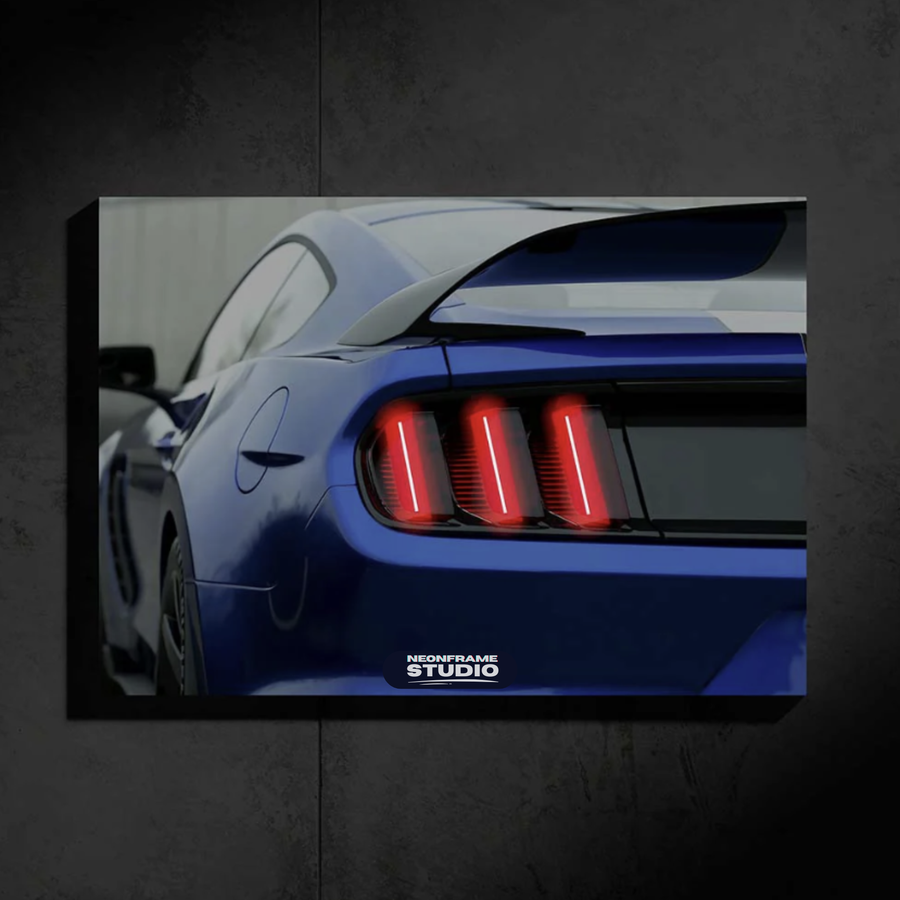 Ford Mustang LED Car Wall Art — Ready-Made Design