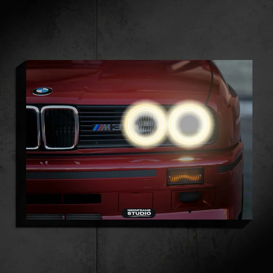 BMW M3 LED Car Wall Art — Ready-Made Design