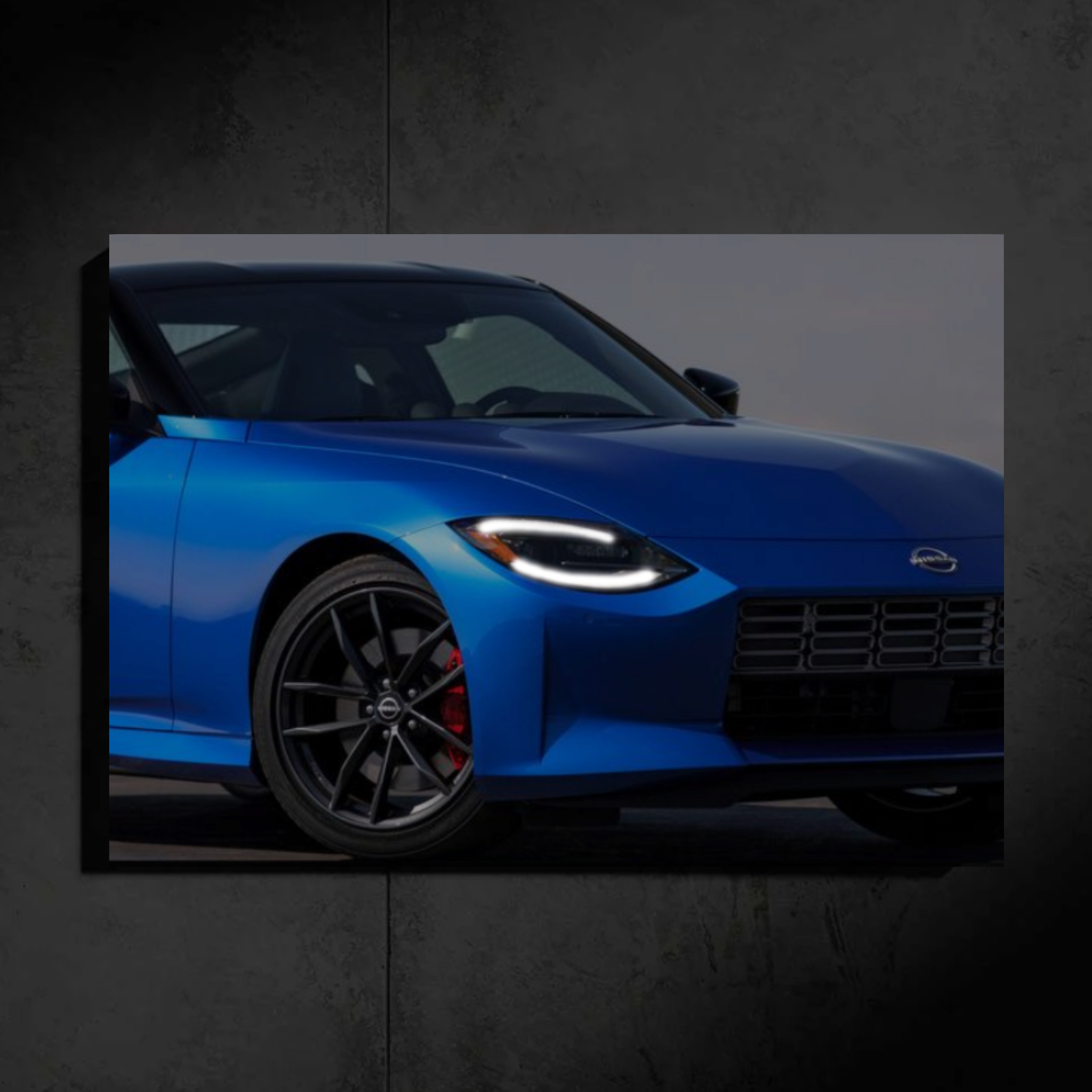 Nissan 400Z LED Car Wall Art — Ready-Made Design (Daytona Blue)