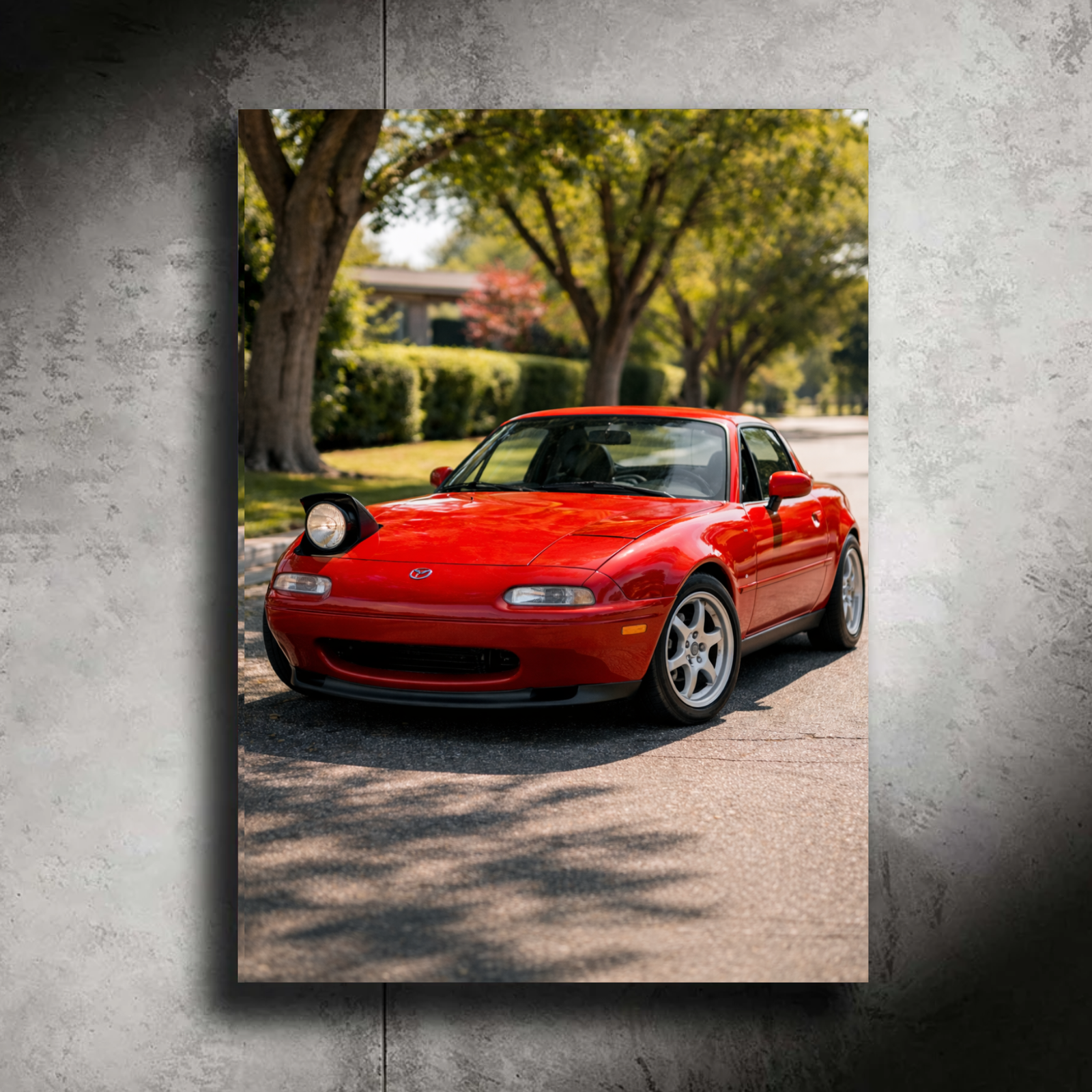 Mazda Miata LED Car Wall Art — Ready-Made Design (Blink Red)