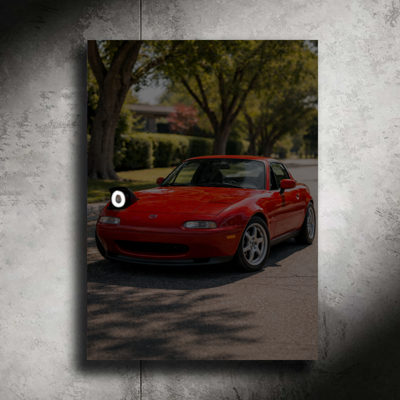 Mazda Miata LED Car Wall Art — Ready-Made Design (Blink Red)