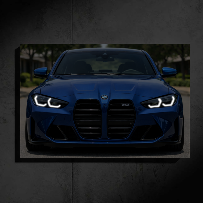 BMW M3 LED Car Wall Art — Ready-Made Design