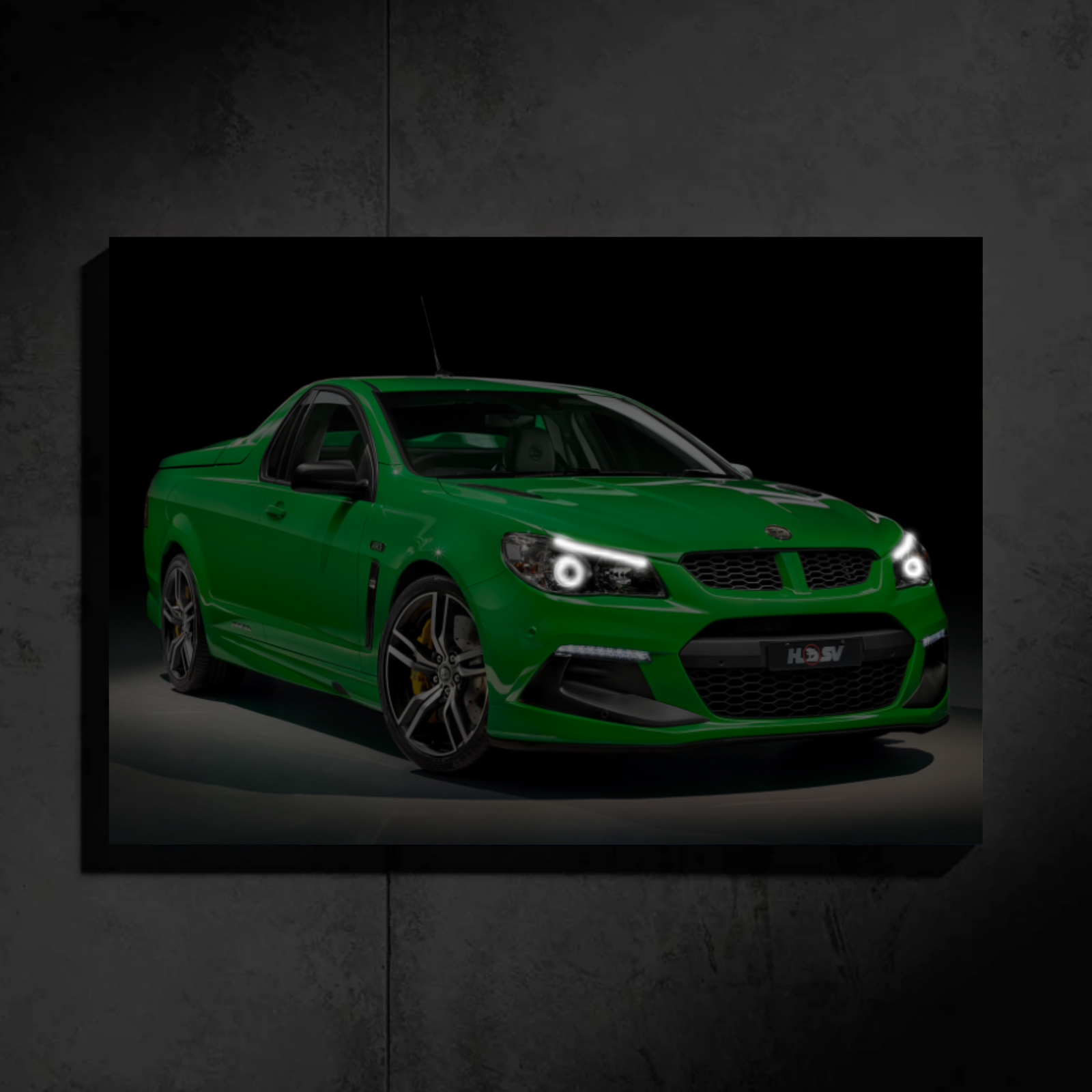 Holden HSV Maloo LED Car Wall Art — Ready-Made Design (Green)