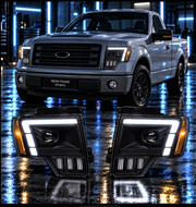 Ford Raptor 2009-2014 Aftermarket LED Sequential Head Lights