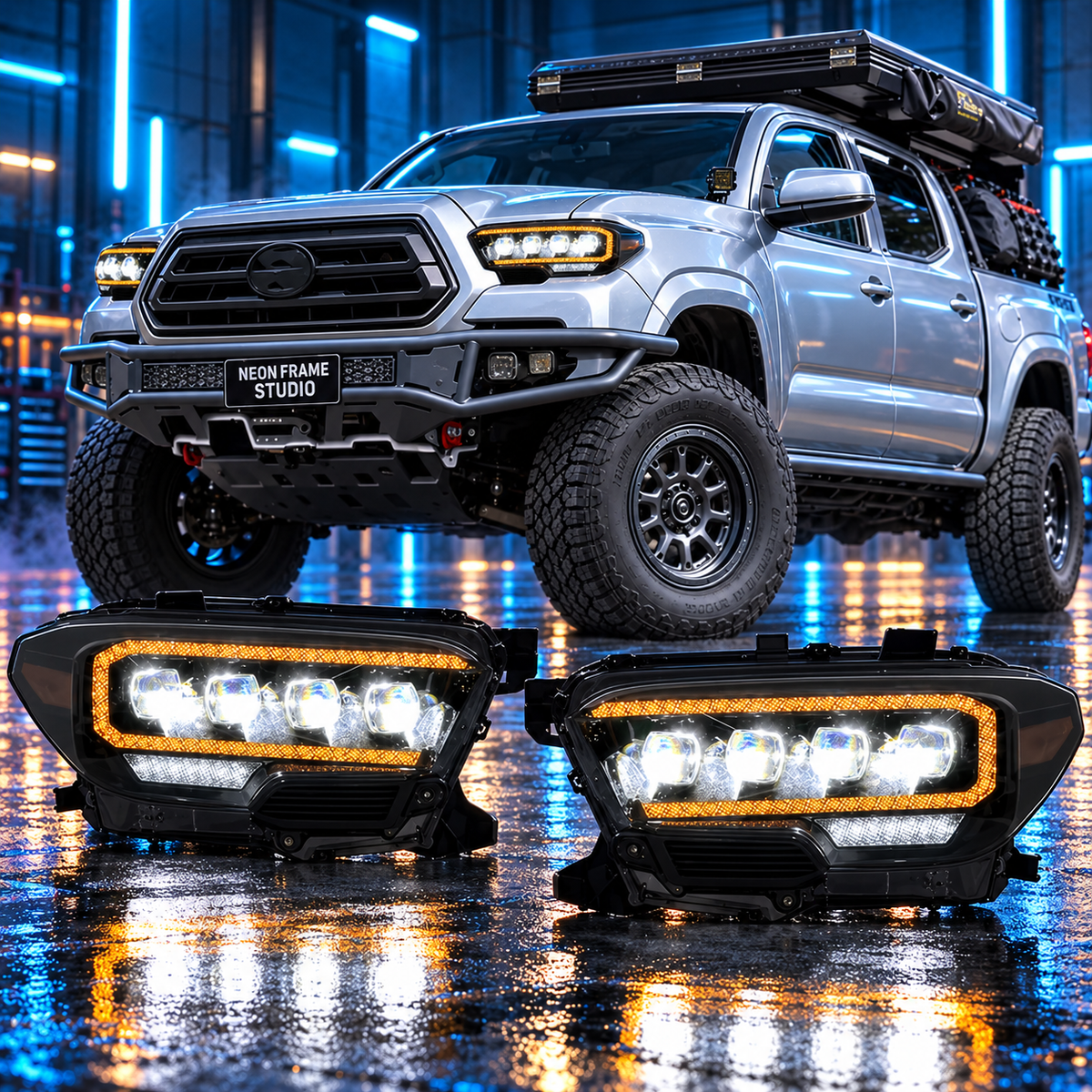 Toyota Tacoma 2005-2023 Aftermarket LED RGB Sequential Projector Head Lights