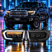 Toyota Sequoia 2008-2021 Aftermarket LED RGB Sequential Projector Head Lights