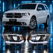 Dodge Durango 2014-2022 Aftermarket LED RGB Sequential Projector Head Lights