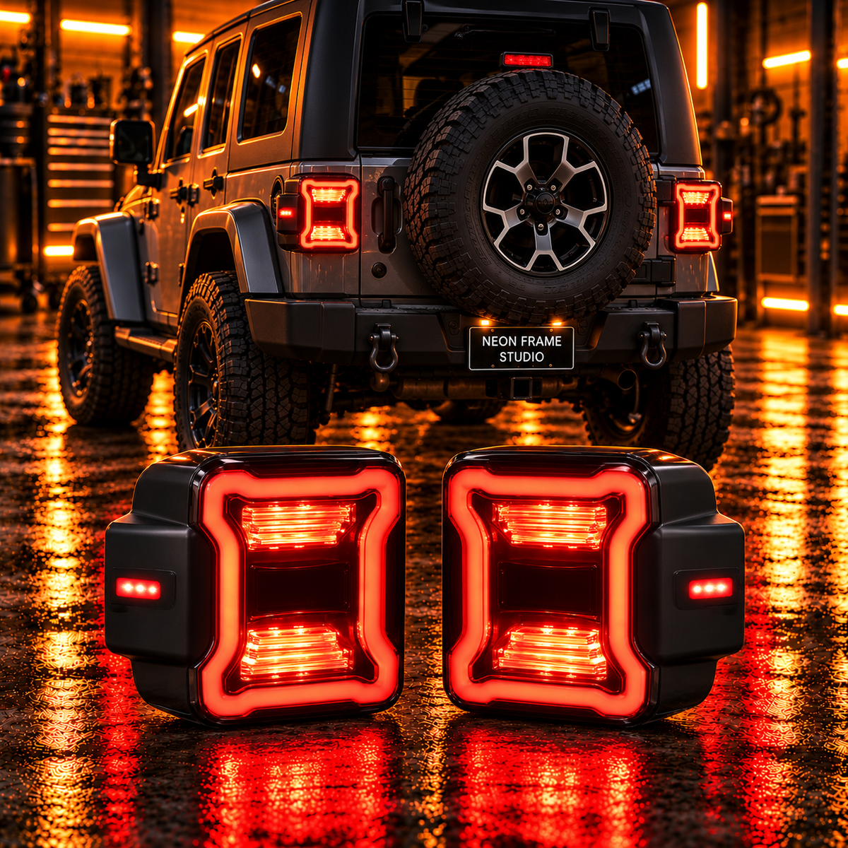 Jeep Wrangler 2018-2024 JL Aftermarket LED Smoked Tail light