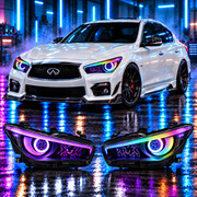 Infiniti Q60 2016-2022 Aftermarket LED RGB Sequential Projector Head Lights