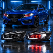 Honda Civic 2016-2021 Gen10 Aftermarket LED RGB Sequential Head Lights