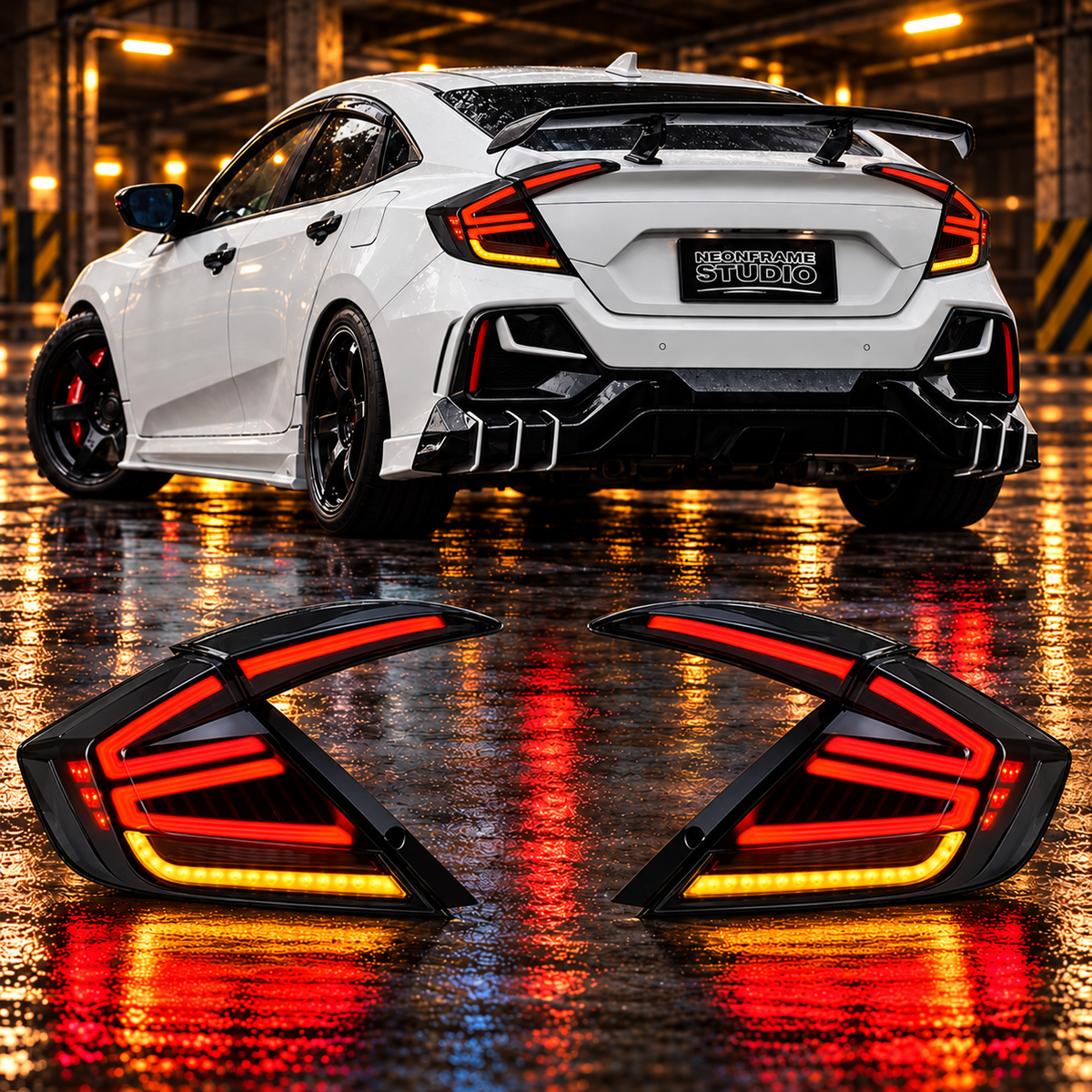 Honda Civic 2016-2021 Aftermarket LED RGB Tail lights
