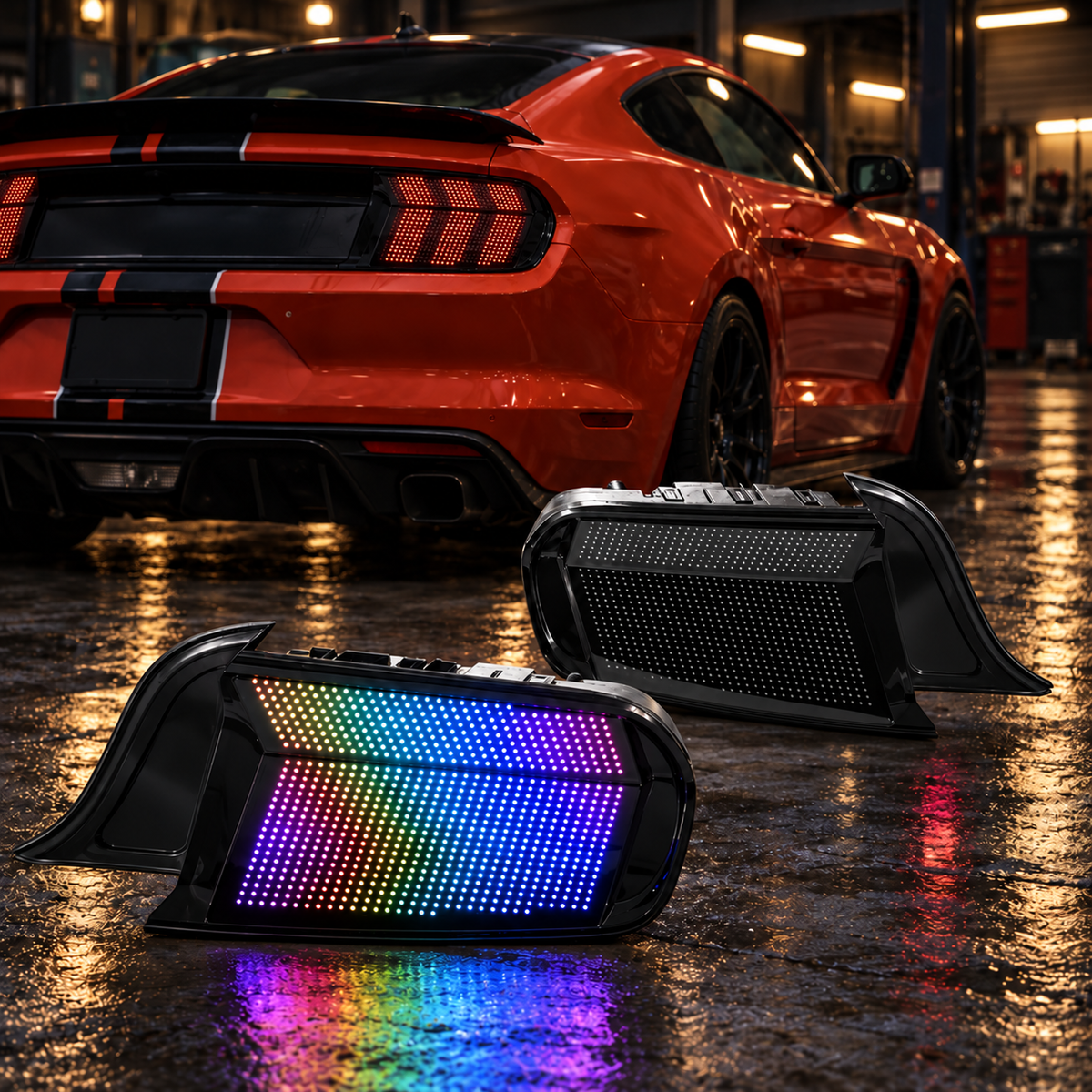 Ford Mustang 2015-2023 Aftermarket LED RGB Sequential Tail lights