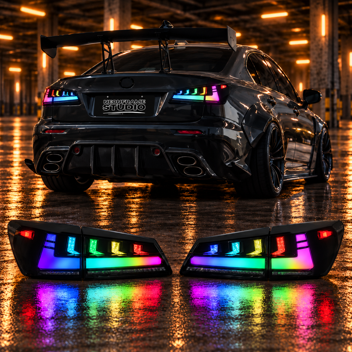 Lexus IS 250 300 350 ISF 2006-2012 Aftermarket LED RGB Tail lights