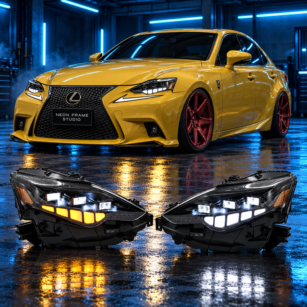 Lexus IS 250 300 350 2013-2016 Aftermarket LED Sequential Head Lights
