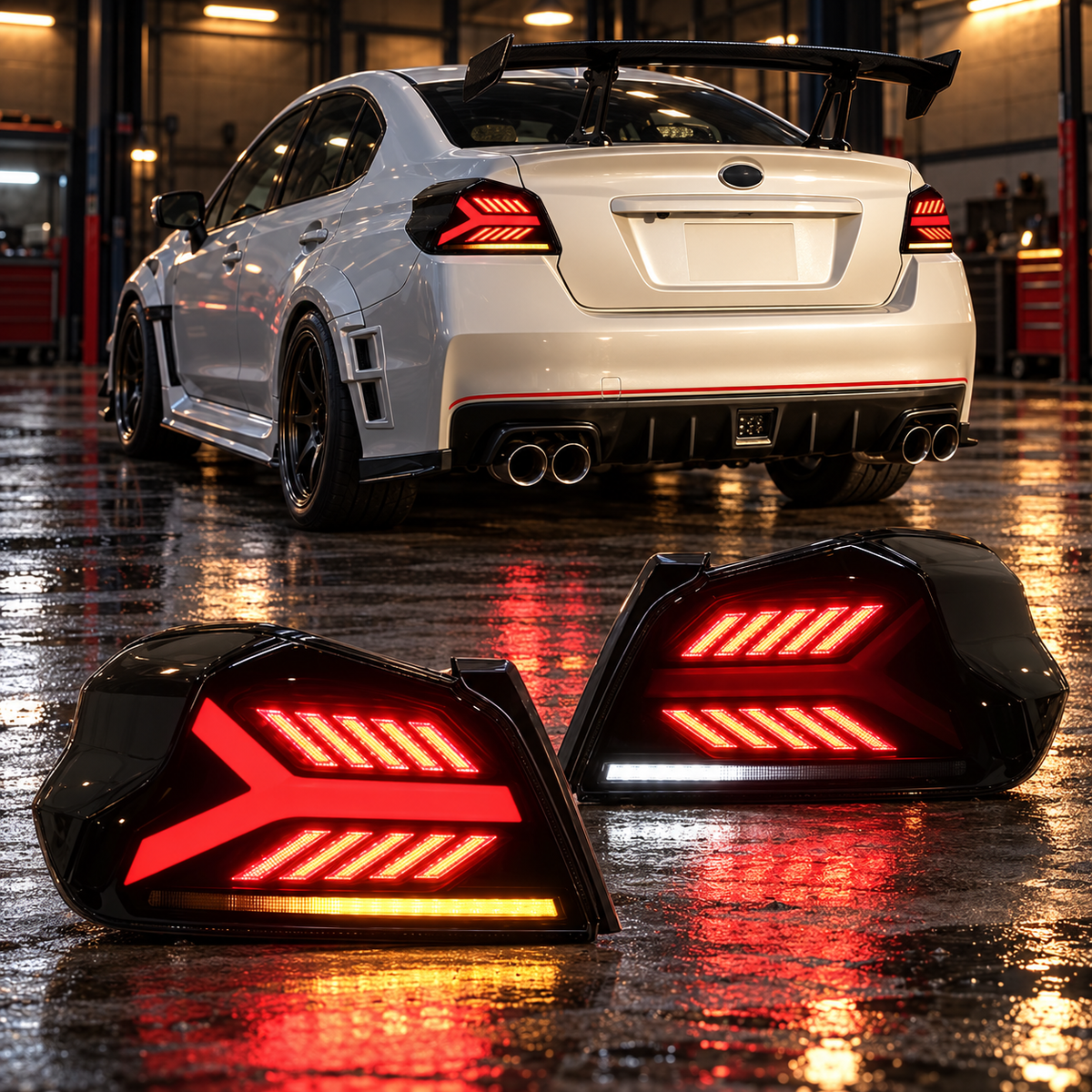 Subaru WRX STI 2015-2021 Aftermarket LED RGB Sequential Tail lights