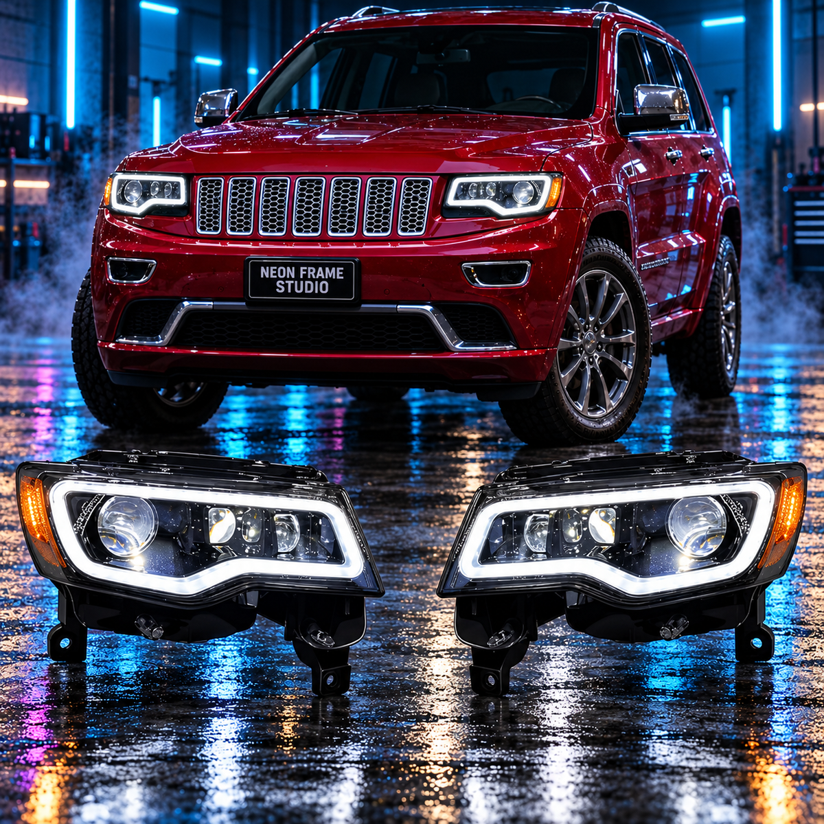 Jeep Grand Cherokee 2011-2021 Aftermarket LED Sequential Projector Head Lights