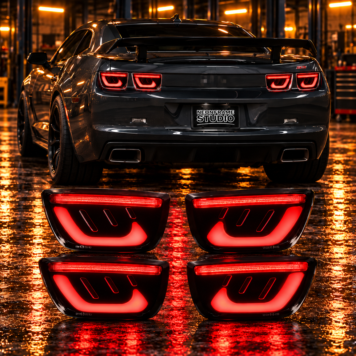 Chevrolet Camaro 2010-2013 Aftermarket LED Smoked Tail lights