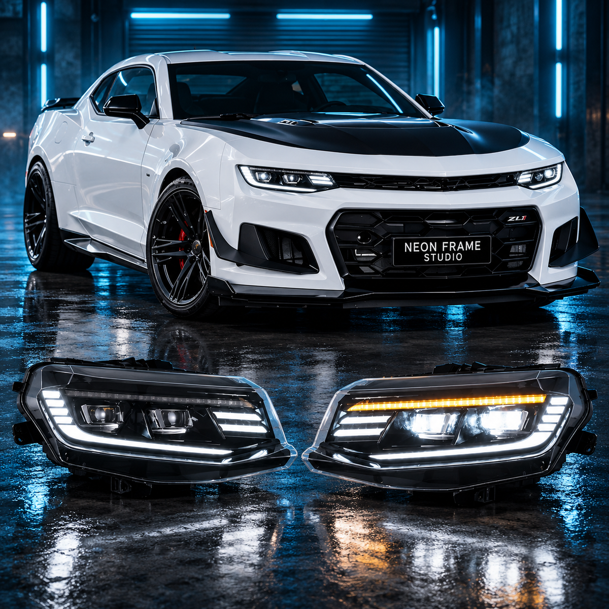 Chevrolet Camaro 2009-2018 Aftermarket LED Sequential Projector Head Lights