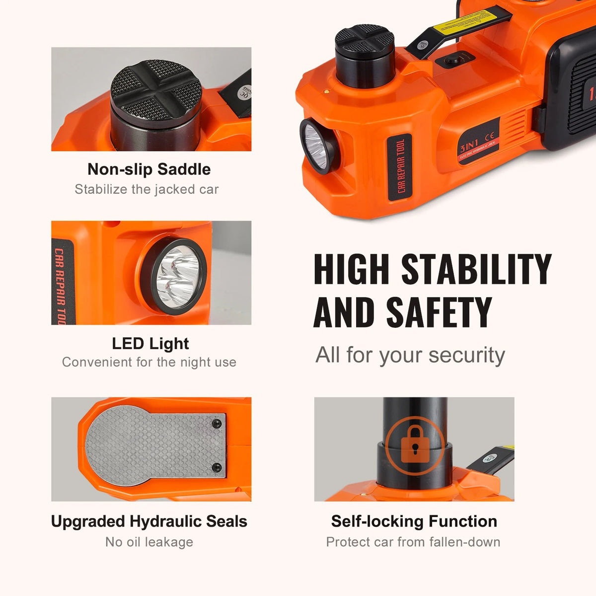 NFS Electric Car Jack | Portable Hydraulic Lift | Lifts Up to 5 TONS!
